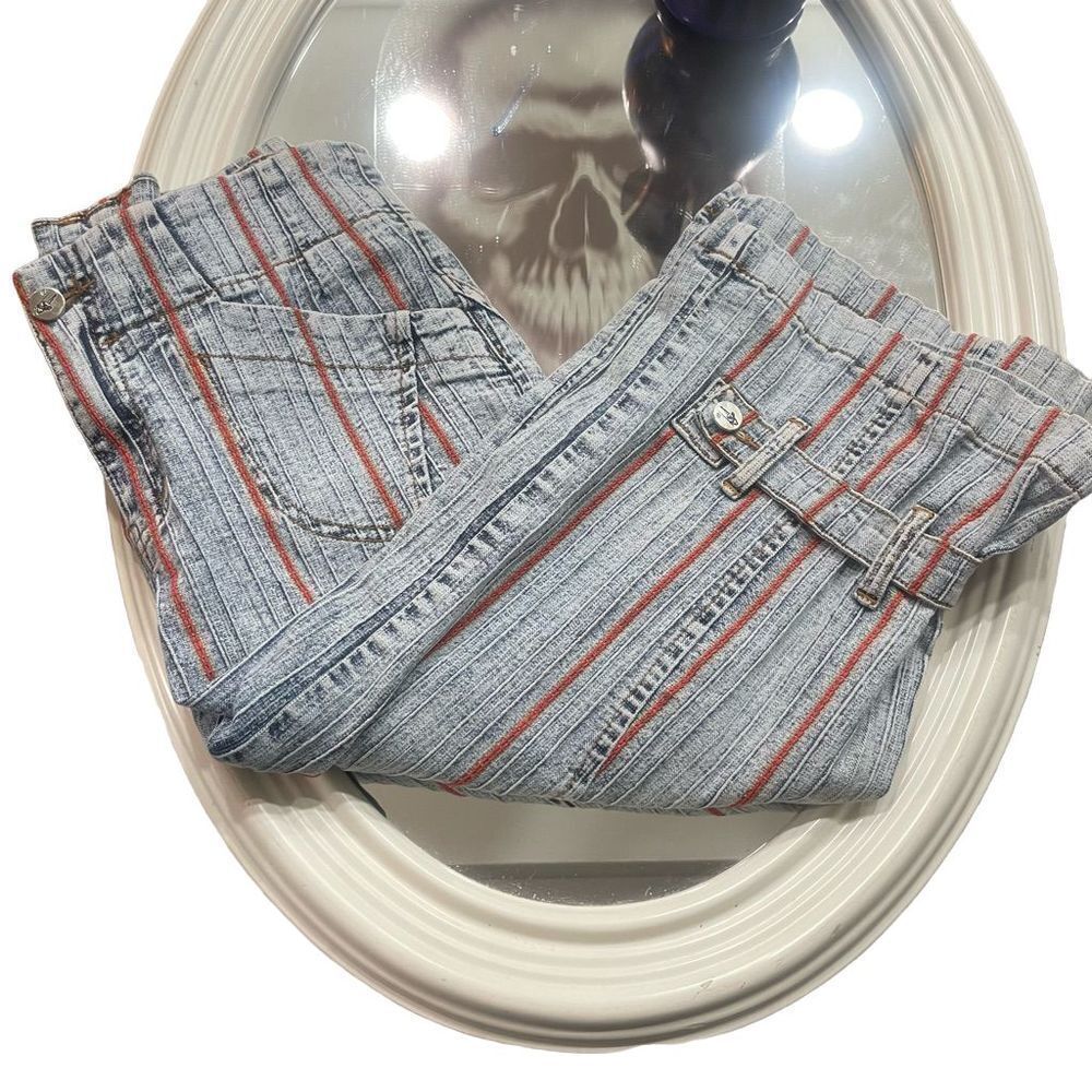 Ge zhi dun jean capri vintage sz 9/10 80s strap cuff